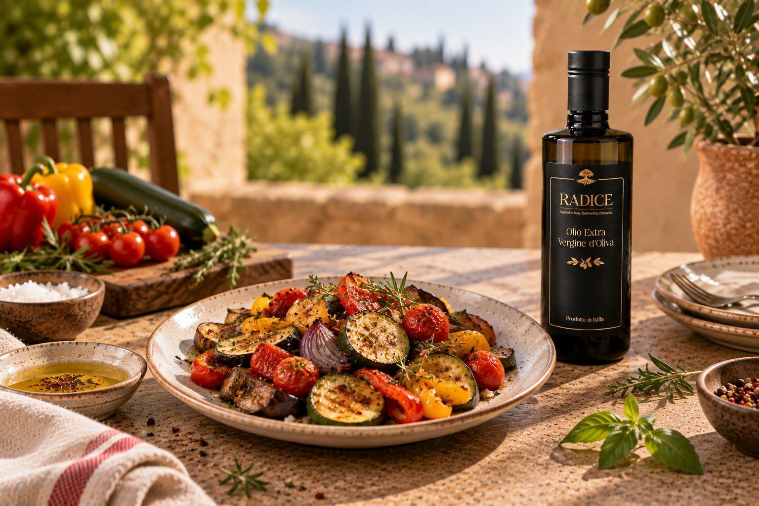 Italian Roasted Vegetables with Extra Virgin Olive Oil